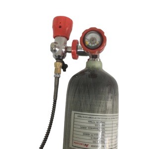 Acecare 4500psi 3L Compressed Air Carbon Fiber Paintball Tank Diving Tank with Filling Station and Red Vavle-M