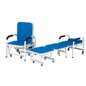 adjustable height convertible folding hospital accompanying recliner visitor waiting chair bed for patients