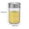 Adjustable Seasoning Shaker Glass Spice Jars 100ml Stainless Steel Lid Salt Pepper Shaker Dispenser Refillable