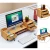 Import Adjustable Wood Monitor Stand Riser with 3 Storage Drawers, Bamboo Monitor Riser for Computer, Laptop, Printer, Desk Organizer from China