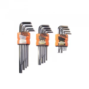 Allen Key Set 9 pcs in 1 chrome plated Hex Key  rust-resistant Allen Wrench long service life