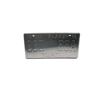 Aluminum Nameplate Metal Ultra Thin Brand logo Folded edge License Plate With 4 holes