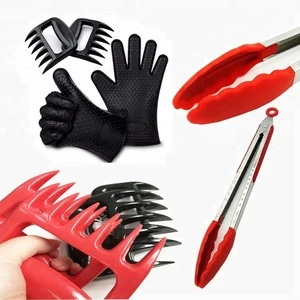 Amazon Hot Sale Grill Meat Claws BBQ Grill Accessories Tool Set With Gloves and Claws