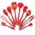 Import Amazon Hot Seller Popular Red Black 10PCS Silicone Cooking Spatula Kitchenware Set from China