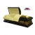 Import ANA funeral manufacturer American Style  pink Velvet lining Solid Bronze funeral casket from China