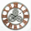 Antique Gear Style Metal Wall Retro Home Clock For Decoration