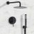 Import Aquacubic Matte Black Double Handle Bath & Shower Faucet 10 Inch Rain Shower with Hand Shower from China