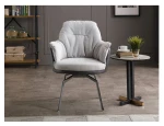Arm rest revolving modern soft comfortable metal foot flax cloth sofa home office chair seat