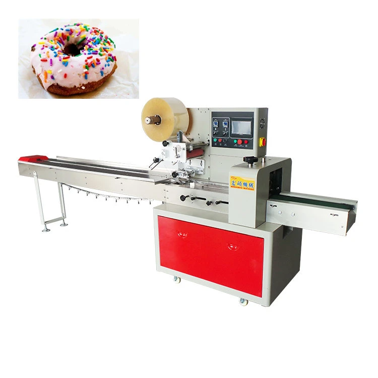 Automatic Flow Pillow Butter / Cheese / Pancakes / Donuts Packing Machine