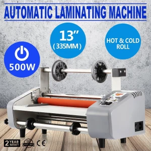 Automatic Laminator Machines 13&quot; Roll Laminator Glossy And Matte Four Rollers Hot Cold Laminating Machine