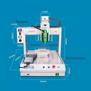 Automatic Three Axis Machine Hot Melt Adhesive Heating Device 30ml Heating Precise Temperature Controller Dispensing Machine