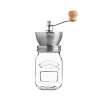 Avertan xuzhou glass mason jar container manual coffee bean grinder for soya cocoa bean spice
