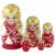 Import Azhna 5 pcs 15 cm Nesting Doll Souvenir Matryoshka Woodburned and Hand Painted Russian Doll Wooden Stacking Doll, MS0503vzbw-01 from Czech Republic