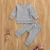 Import baby Boys and girls plus round neck solid color long sleeve two piece set from China