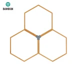 BAMBKIN Bamboo Hexagonal box showing stand decorative storage box  book rack bookcase showcase