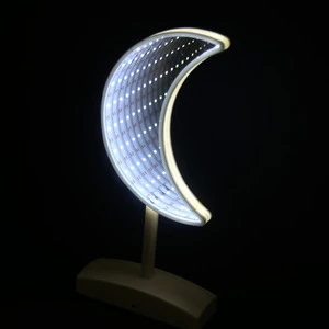 Battery Operated Angel 3D Mirror Light Infinity LED Tunnel Light for Home Decor With the base