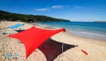 Beach Tent with sandbag Anchors Portable Canopy Sun Shelter 100% Lycra SunShelter with UV Protection Sunshade for Family