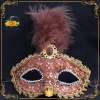 Beautiful design masquerade venice mask with feather