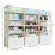 Import Beautiful multi-layers salon products showcase with light box, skin care cosmetics display  and storage shelf with cabinet from China