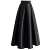Beautiful Thick Satin Skirts For Women Fashionable Plain Color Skirt