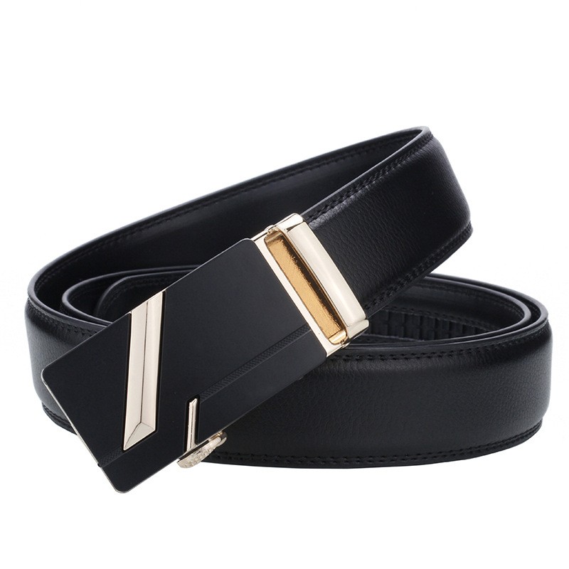 Belt manufacturer automatic leather ratchet belts,split leather ratchet belt