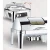 Import Best Quality Rectangle Restaurant Serving Metal Buffet Full Size Stainless Steel Roll Top Chafing Dish from China