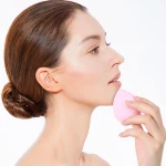 Best Seller Liquid Foundation Blending Microfiber Makeup Sponge Beauty Sponge Blender Pink