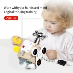 Best selling products 2021 Wooden toys Multifunction Busy block remove fidget sensory toys Montessori Educational toys for child