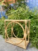 Best Selling Square Rattan Wall Shelf for Indoor Decoration Shelf With Wood and Rattan Design Basic Style Made In Vietnam KT03