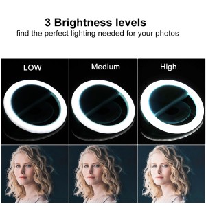 Best Selling USB Charge Selfie Portable Flash Led Camera Phone Ring Light On Beauty Night Fill Light For Photography Selfie