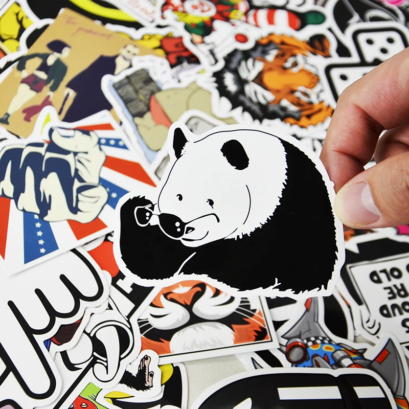 Black White Sticker Bomb Pack Car Wrap Designs Graffiti Vinyl Stickers Anime Funny Super Hero Cars Stickers