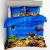 Import Blue Turtle Duvet Cover Full Ocean 3D Corals Fishes Hawaii Tortoise Print Bedding Set from China