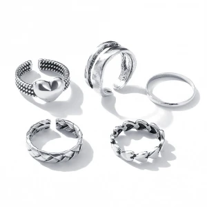 Bohemian Vintage Women Crystal Joint Knuckle Nail Ring Set  of 10 pcs Finger Rings Punk Ring Gift