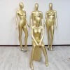 Brand New Female Full Body Durable Plastic Abstract Egg Head Mannequin With Movable Head Gold
