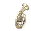 Brass band instruments gold lacquer marching baritone with 3 Rotary keys