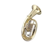 Brass band instruments gold lacquer marching baritone with 3 Rotary keys