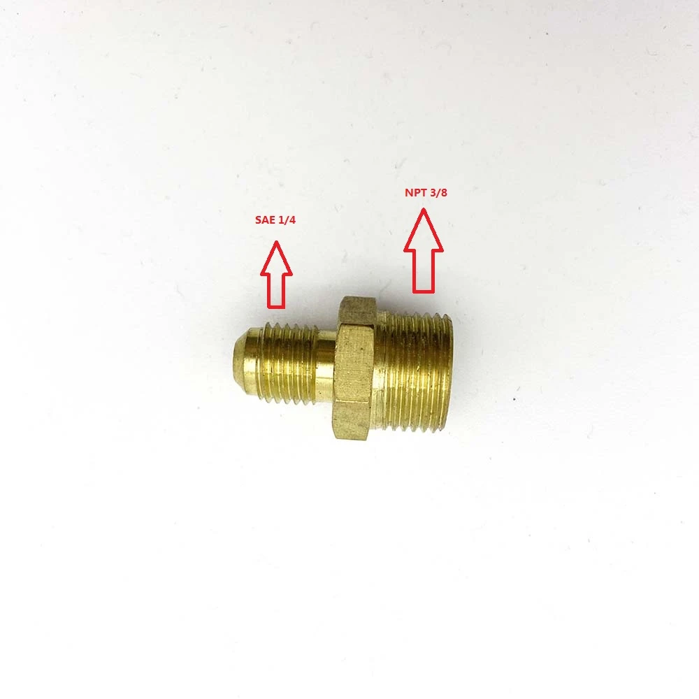Brass flare 1/4" x 3/8 male NPT connector tube fitting