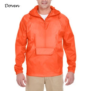 Breathable eco-friendly packable wind jacket for men