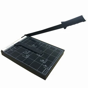 Bright office black color A4 manual paper cutter metal guillotine