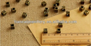 Bronze ABC metal beads wholesales