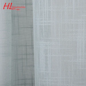 BSCI Certification Free sample home textile 100% spun polyester curtain sheer voile fabric curtain material fabric
