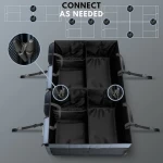 BSCI Factory Car Trunk Storage Organizer with Custom Logo Grocery Bin Collapsible Multi-Compartment Adjustable Securing Straps