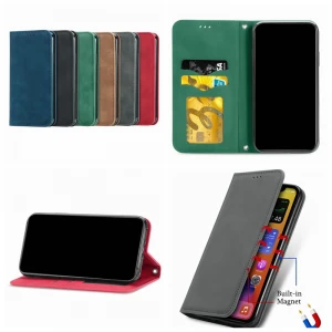 Business Magnetic Closure Skin Feel Leather Wallet Case For Huawei P Smart 2021 2020 Z P40 Lite P30 Pro Y8P Holder Book Cover