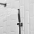Import BWE Brass Shower Faucet Bath Black In-wall UPC CUPC Rain Shower Faucet from China