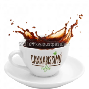 Cannabissimo coffee with hemp leaves, detox capsules compatible Nespresso in boxes of 10 capsules. Antioxidant and detoxifying