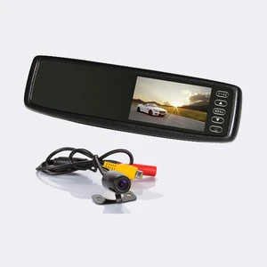Car Rearview Mirror with Built-in 4.3 Inch Monitor and Camera for cars
