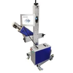 CE approved expiry date 30W co2 fly laser printer marking engraving machines on PET plastic bottle and wooden products