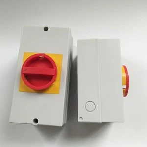 CE RoHS Approval Waterproof IP65 On Off Rotary Switch 3 Phase 63A With Protective Cover