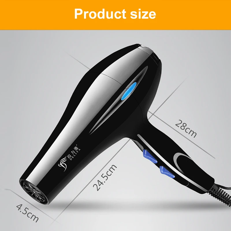 Cellular Mute Design Hot Cold Wind Electric Professional Salon Barber Shop Use Household Hair Dryer Hair Styling Tools