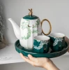 Ceramic water cooler Kettle afternoon tea set teapot teacup home living room set with tray